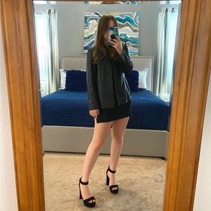 Leather Jacket or shirt, size M petite, Classiques Entier